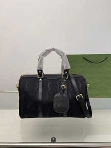 Бостонские сумки Женская сумка через плечо Дизайнерская сумка с подушками Большие блестящие модные сумки 2 размера Роскошная сумка-тоут с металлизированной фурнитурой Черный цвет