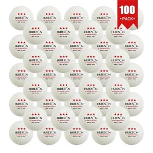 Table Tennis Balls Huieson ThreeStar Level 40mm Material ABS 50 100 PCS Training Ping Pong 28g White Yellow 231006