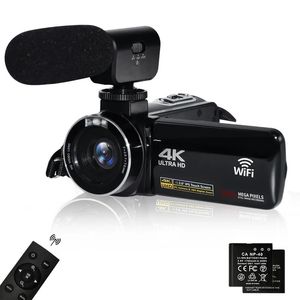 Спортивные экшн-видеокамеры Видеокамера 4K Ultra HD 56MP Блог для 18 цифровых ИК-камер ночного видения Wi-Fi с микрофоном 231006