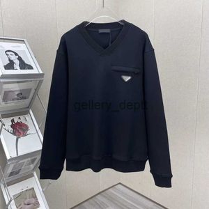 Erkek Hoodies Sweatshirts 2023 Sonbahar ve Kış Son V Yastık kazak kazak Unisex Fashion Sıradan çok yönlü cep Beyaz Siyah Yüksek Kalite Üst J231006