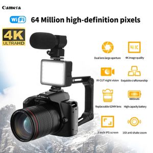 Camcorders WIFI Digital HD Video Camera 4K Professional Camcorder for Streaming Vlog Recorder 16X TimeLapse Webcam Stabilizer Cam 231006