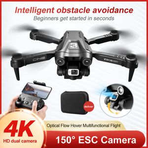 Nuevo z908 Drone 4K HD Avión RC aéreo Cámara dual Quadcopter Folleto plegable Tres lados Evitación de obstáculos Adecuado para adultos Regalo feliz para niños Tres baterías