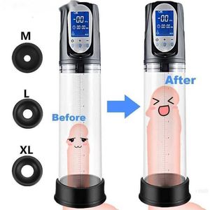 Массажер для взрослых, автоматический насос для пениса, вакуумная эрекция, электрический USB перезаряжаемый удлинитель для увеличения, мужской увеличитель, секс-игрушка5A70