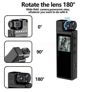 Weatherproof Cameras 4K HD Portable Mini Action Camera Wifi Back Clip 180 Rotatable IR Night Vision Sports Cam Travel Bicycle Driver Video Recorder 231007