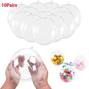 Decorações de Natal Decorações de Natal para Casa Enfeites de Bolas Transparentes Bolas de Plástico Festa de Casamento Penduradas Esferas de Natal Decoração Baubles 231006