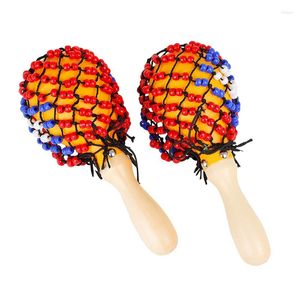 Dekoratif figürinler 2pcs bebek bebekler odun kum çekiç bebek çıngırak oyuncaklar müzik aleti çocuk parti lehine