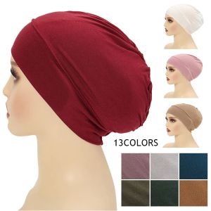 Islamic Solid Color Sport Modal Hijab Undercap Abaya Hijabs for Woman Muslim Abayas Jersey Turbans Turban Instant Head Wrap Cap