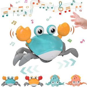 Electric/RC Animals Kids Induction Escape Crab Octopus Crawling Toy Baby Electronic Pets Musical Toys Educational Toddler Moving Toy Christmas GiftL20310/7
