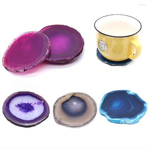 Декоративные фигурки, продажа кусочков натурального агата, многоцветная синяя, фиолетовая, серая палитра, посуда для дизайна ногтей, 70-80 мм