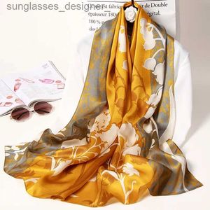 Pendant Scarves 2021 New 100% Real Silk Scarf for Women 170*53cm Long Pure Silk Luxury Scarves Foulard Wr Shl Bufanda Neck Scarf NeckerchiefL231007