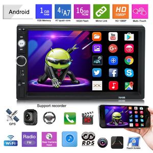 Evrensel 7 inç 2din otomobil DVD Oyuncu Android GPS Navigasyon Destek Ayna Bağlantı Ters Kamera WiFi Bluetooth RDS MP5 Function246u