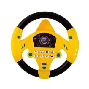 Intelligence toys Simulate Driving Car Copilot Steering Wheel Eletric Baby Toys with Sound Kids Musical Educational Stroller Vocal 231007