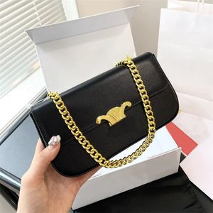 2023 Mini Triom Chain Bags woman designer bag luxury shoulder bags lady baguette fashion purse Leather 5A