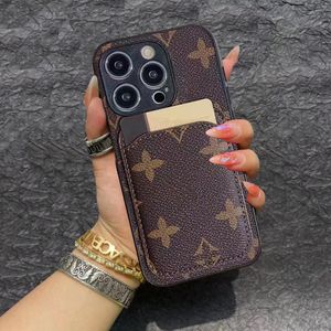 Excellent iPhone 15 14 pro max Cases Designer Leather Phone Case 16 15pro 14pro 13pro 12pro 13 12 11pro 11 X Xs 7 8 Beautiful Luxury Card Purse with Logo Box Man Women