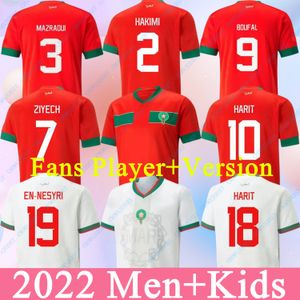 22 23 Morocco soccer jerseys home away 22 2023 Algeria maillot de foot Ziyech Boufal FAJR Munir Ait Benasser Amrabat football shirts