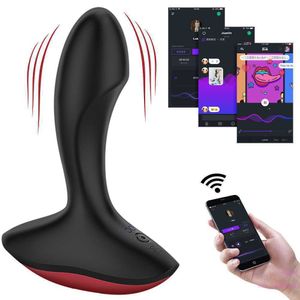 Приложение Control Анальная пробка Bluetooth Вибратор Дистанционное видео Секс-игрушка Массаж простаты Женский мастурбатор Стимулятор влагалища Секс для двоих X0602