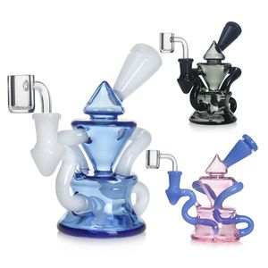 Recycler Glasbong Wasserbong Wasserpfeifen Glasbong Bohrinseln Mini Rauchwasserpfeifen Recycler Dab Rig Raucherzubehör