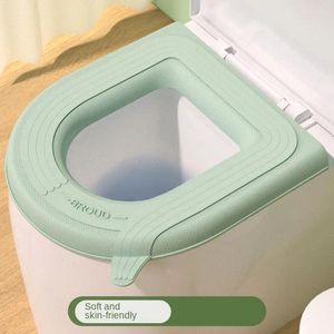 Tuvalet koltuğu kapaklar süper yumuşak eva supoof kapak kapağı yastık banyo dekor aksesuarları yeniden kullanılabilir paspas
