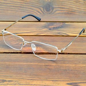 Güneş Gözlüğü Yarım RIM Gümüş Çerçeve Konforlu İş Gözlükleri Yakın N Uzak Fuarocus Okuma Gözlükleri 0.75 ila 4