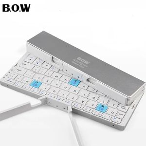 Teclado cobre arco dobrável bluetooth recarregável mini dobrável teclado de alumínio sem fio com suporte para telefone 231007