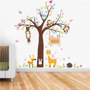 Adesivi murali Grandi uccelli Gabbia per uccelli Ramo di un albero Fiore Adesivo floreale Decalcomanie Decorazioni per la casa Sfondo TV Soggiorno Camera da letto Poster murale