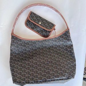 Women's Dogtooth Pattern Hobo Shoulder Tote Bag, Bohemian Stray Shopping Bag