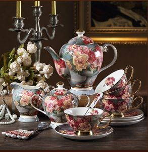 Set da caffè creativo Nordic Bone China tazza tazza e piattino tazza da tè in porcellana Tea Party decorazione della casa regalo per bere