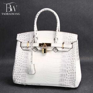 Сумочка Tbw Дизайнерская тайская роскошная женская сумка из крокодиловой кожи Кожаная сумка через плечо премиум-класса на одно плечо