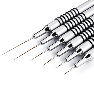 Dotting Tools Nail Art Liner Brushes Set 6Pcs Design Brush Striping Thin Long Lines Drawing Pen Size 579112025Mm 231007