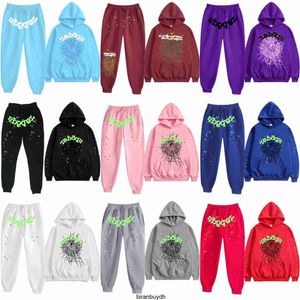 Yüksek kaliteli erkek 555 hoodies kadın kış kapüşonlu moda örümcek ağ gevşek kazak sp5der stereo hip hop sweatshirt Ücretsiz nakliye için