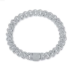 High Quality Vvs Moissanite Diamond Cuban Link Chain Bracelet Iced Out 925 Silver Men Hip Hop Tennis Necklaces Bracelets