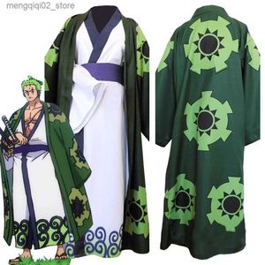 Tema Kostümü Roronoa Zoro Bir Parça Cosplay Kimono Robe Tam Suit Cadılar Bayramı Karnaval Trafalgar Yasası Cosplay Com Com Come Q231010