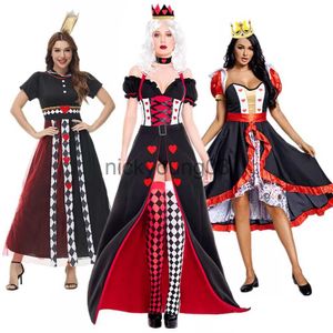Tema Kostüm Cadılar Bayramı Çocuk Yetişkin Kraliçesi Alice Cosplay Kostüm Karnaval Partisi Seksi Elbise Taşıma Kadınları Kızlar Cadılar Bayramı Cospal Elbise x1010