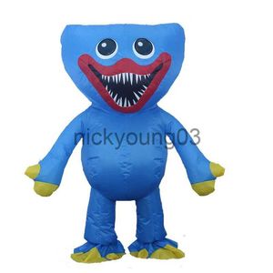 Tema traje salsicha boca monstro azul jogo cosplay trajes jogar jogos kigurumi fofo anime macacão pijamas para crianças festa de halloween x1010