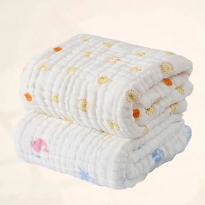 Towels Robes Baby BathTowel Boys Girls 100% Cotton Children Baby Towels Blanket For born Bathrobe 6 Layers Gauze Washcloth Infant Swaddle 231010