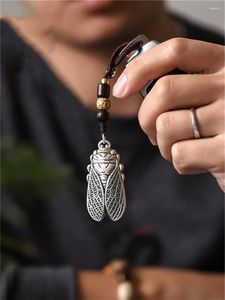 Anahtarlıklar Vintage Tibet Gümüş Ağustoslu Kolye Keychain Moda Hayvan Bohem Mücevher Teyp Aksesuarları Araba Kapı Kilidi Handom