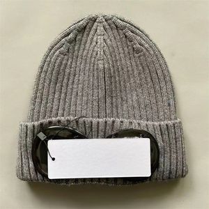 CP Gözlük ve Şapkalar Takılmış Şapkalar Siyah Beyaz Sarı Şapka Beanies Kış Gözlükleri Şapka Erkekler Cp Dribed Örgü Mercek Beanie Hip Hop Örme Şapkalar L