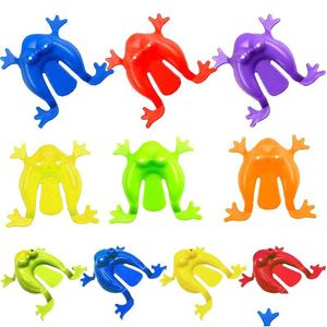 Kurbağa jum sıçrama kurbağaları oyuncak 2 inç plastik oyuncaklar Çeşitli Renkler Erkek ve erkek için oyun doğum günü okulu cadılar bayramı damla teslimat