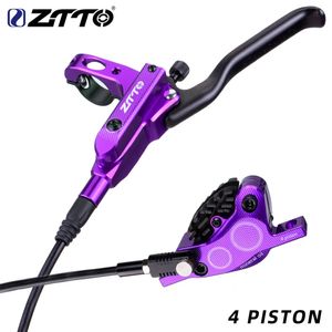 Bisiklet vites değiştiriciler ZTTO MTB 4 Piston Hidrolik Disk Fren M840 Soğutma ile Tam Meatal Pad CNC Tech Mineral Yağı AM Enduro Bisiklet E4 Zee M8120 231010