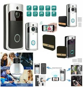 Беспроводной Wi-Fi видео дверной звонок, дверное кольцо для смартфона, домофон, система безопасности, ИК-визуальный HD-звонок для камеры, водонепроницаемый кошачий глаз9298422