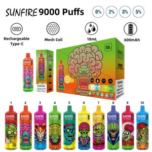 Alışveriş Sıcak marka Buharı Sunfire Bar Toptan Varlıklar Electric Hookah 6000 7000 8000 9000 12K Puff Vape Wape 600 10000