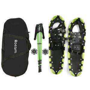 Snowboards Skis ROEAM Outdoor Snowshoes with Adjustable Poles Carry Bag Skis Anti-skid Skiing Boots Snow Walking Aluminum Ski Skates Accessory 231010