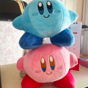 5.9 inç sevimli Kirby Peluş Oyuncaklar 2pcs Kirby's Macera Doldurulmuş Bebek Komik Peluşlar Oyun Hayranının Doğum Günü ve Koleksiyoncu Edition Peluş Pembe Mavi Gülümseme