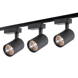 Set Led Track Light Fixture COB Track Lighting Wall Lamp Rail 220V Spot Lights Led 12W Spotlight Clothing Store Shop Home 3rails+3lights D2.0