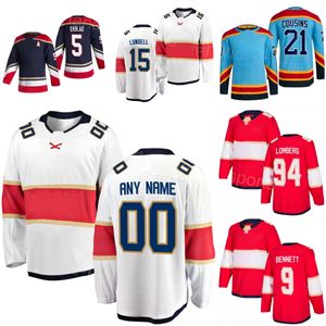 Stitch Hockey 9 Sam Bennett Jerseys 5 Aaron Ekblad 15 Anton Lundell 21 Nick Cousins 12 Marc Staal 94 Ryan Lomberg 42 Gustav Forsling Reverse Retro Nome Personalizado Número