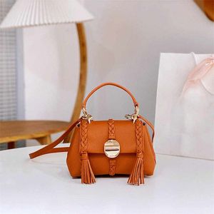 chlo bags 2023 High Quality Women's Handbag Designer Shoulder Bag Leather Casual Fashion Penelope Metal Round Button Crossbody Bag Braid Fringe S w8XB#