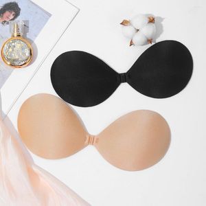 Bras Bra Silicone Closure Backless Sujetador Seamless Up Sexy Invisible Strapless Self-adhesive Sticky Women's Push Front