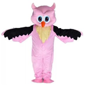 2024 Performance Pink Owl Costumi della mascotte Natale Fancy Party Dress Personaggio dei cartoni animati Outfit Suit Adulti Taglia Carnevale Pasqua Pubblicità Tema Abbigliamento