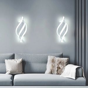 Bahçe Dekorasyonları Modern LED Duvar Işık Kavisli Tasarım Spiral Lamba Oturma Odası Yatak Odası Başucu Koridoru Ev Dekoru İç Mekan Aydınlatma 231011