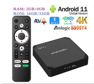 Akıllı ATV G7 Pro Android 11 TV Kutusu Amlogic S905Y4 2GB 16GB / 4GB 32GB BT AVI 2.4G / 5G WiFi 100m 4K HDR Medya Oyuncu Set Üst Kutu